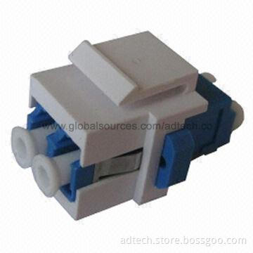 LC SM Duplex Fiber-optic Adapter with Keystone Insert, Easy to Install